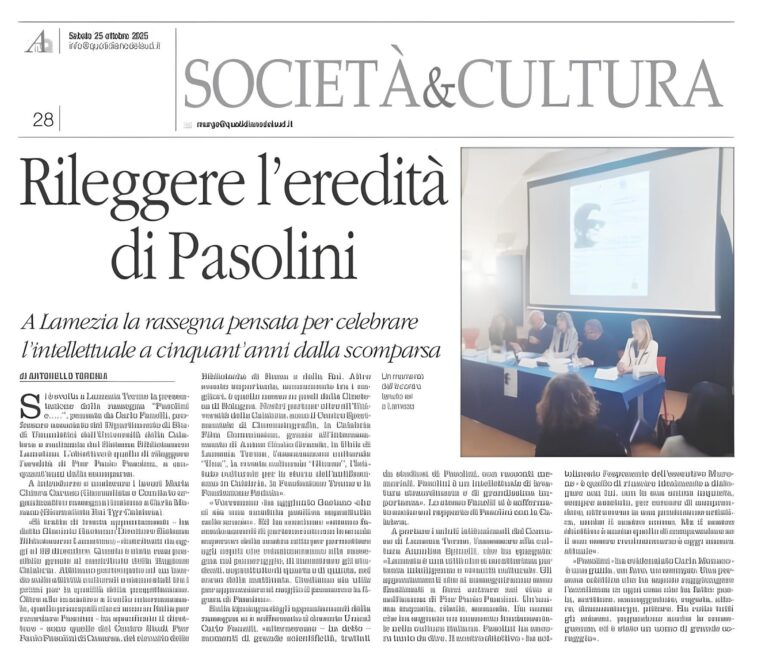 Rassegna Stampa “Pasolini e…”
