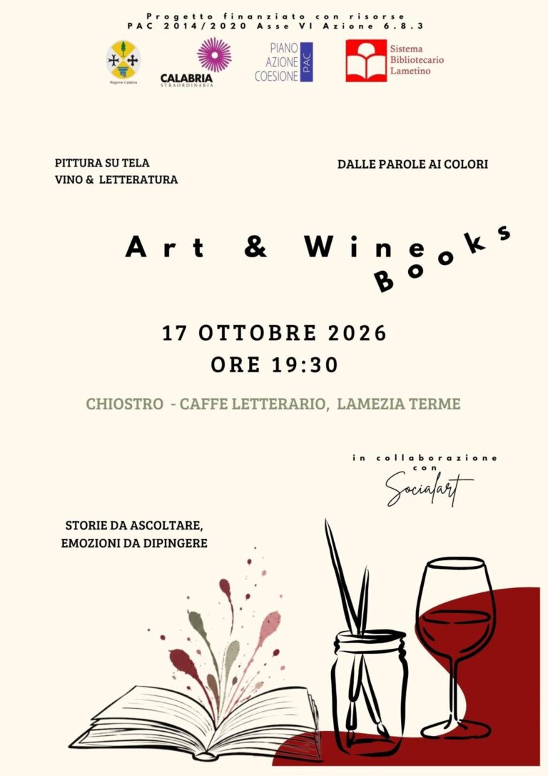ART&WINE BOOKS – 17 ottobre 2026
